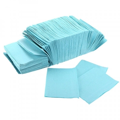 Салфетки для маникюра, Euro Standart 33*45: Цвет голубой (бум.+полиэт.)