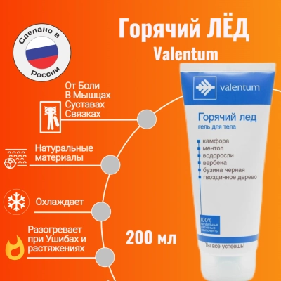 Гель Горячий лед при травмах и болях различного происхождения 200 мл