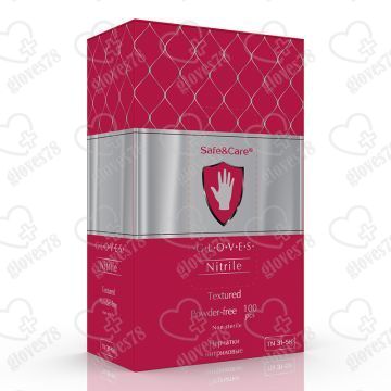 Перчатки нитриловые плотные Safe&Care, красные, (XS, S, M, L) 8,5 г Перчатки нитриловые плотные Safe&Care, красные, (XS, S, M, L) 8,5 г