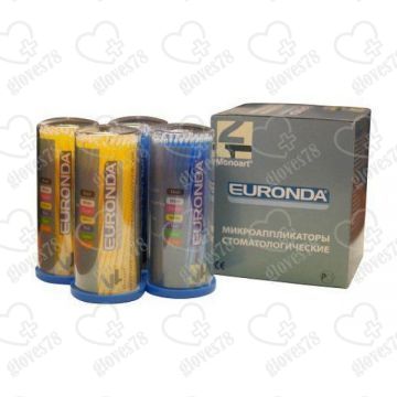 Аппликаторы (микробраши) Euronda (зел. + оранж., бел. + лил., жёл. + гол.) 100/144уп. Аппликаторы (микробраши) Euronda (зел. + оранж., бел. + лил., жёл. + гол.) 100/144уп.
