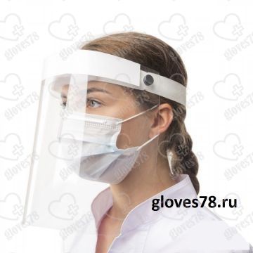 Экран защитный для лица,многоразовый 1 шт. + маска голуб. 5 шт.  Экран защитный для лица,многоразовый 1 шт. + маска голуб. 5 шт.