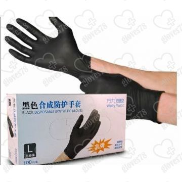 Нитриловые перчатки Черные wally plastic Нитриловые перчатки Черные wally plastic