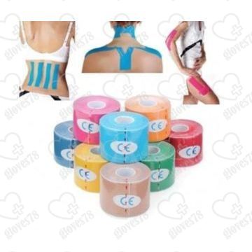 Перфорированный Кинезио тейп LYMPH TAPE 10см*5м голубой 