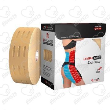 Кинезио тейп LYMPH TAPE 5см*17м бежевый 