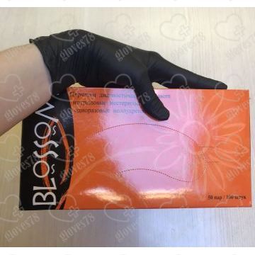Нитриловые перчатки Blossom ( черные)