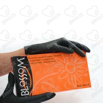 Нитриловые перчатки Blossom ( черные)