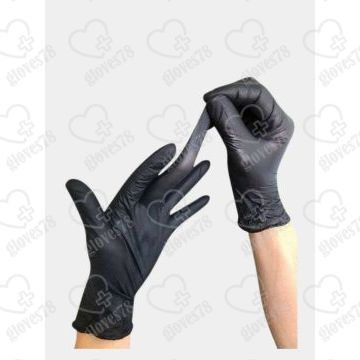 Черные Blossom ( Блоссом) нитриловые перчатки