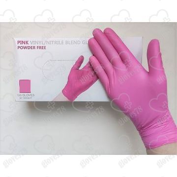 Нитриловые перчатки Розовые wally plastic
