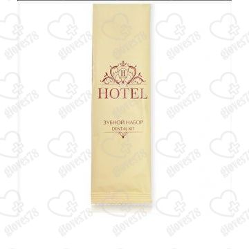 Зубной набор "HOTEL" в упаковке "флоупак" (зубная щетка + зубная паста в ТЮБИКЕ 3 г. с отламывающимся колпачком) Зубной набор "HOTEL" в упаковке "флоупак" (зубная щетка + зубная паста в ТЮБИКЕ 3 г. с отламывающимся колпачком)