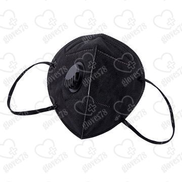  Респиратор KN-95 с клапаном ffp2 , цвет черный