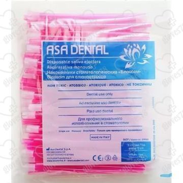 Наконечники для слюноотсоса, Asa Dental BLOSSOM 100шт. без фталатов, со съемным колпачком Цвет: Розовый Наконечники для слюноотсоса, Asa Dental BLOSSOM 100шт. без фталатов, со съемным колпачком Цвет: Розовый