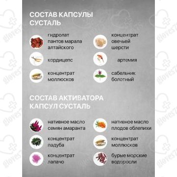 Сусталь капсулы для суставов, в среде-активаторе "Сашера-Мед"