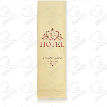Зубной набор "HOTEL" в упаковке "флоупак" (зубная щетка + зубная паста в ТЮБИКЕ 3 г. с отламывающимся колпачком) Зубной набор "HOTEL" в упаковке "флоупак" (зубная щетка + зубная паста в ТЮБИКЕ 3 г. с отламывающимся колпачком)