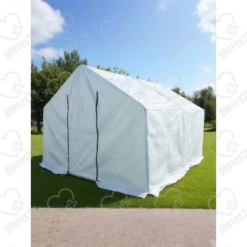 Теплица двухскатная 3.7х2.45х2м, оцинкованная сталь/спанбонд Теплица двухскатная 3.7х2.45х2м, оцинкованная сталь/спанбонд