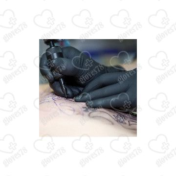 Перчатки нитриловые BI-SAFE (чёрные) S, M, XL №50/500 Перчатки нитриловые BI-SAFE (чёрные) S, M, XL №50/500