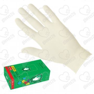 Перчатки латексные опудренные Safe&Care (белые) Перчатки латексные опудренные Safe&Care (белые)