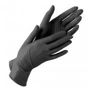 Перчатки нитриловые BI-SAFE (чёрные) S, M, XL №50/500 Перчатки нитриловые BI-SAFE (чёрные) S, M, XL №50/500